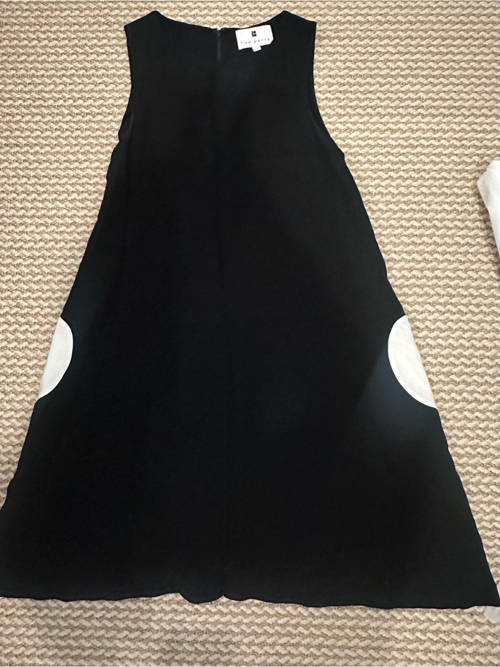 Lisa Perry Black Sheath Dress with Back Zip